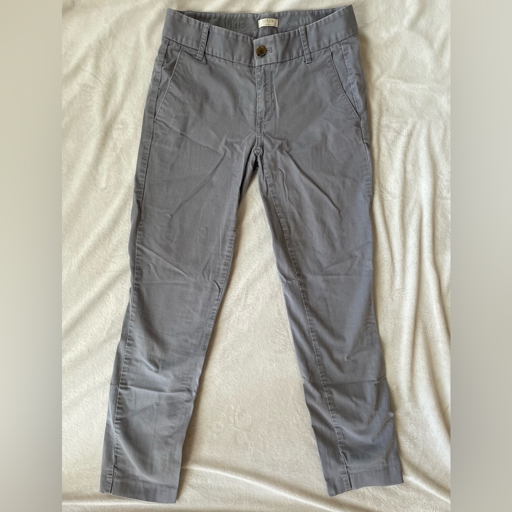 Gray J. Crew ankle stretch work pants